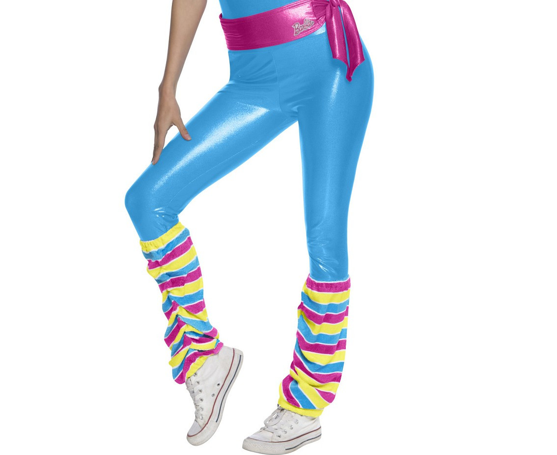 Role play-set for adult Barbie (headband, jumpsuit, belt and leg warmers), size L